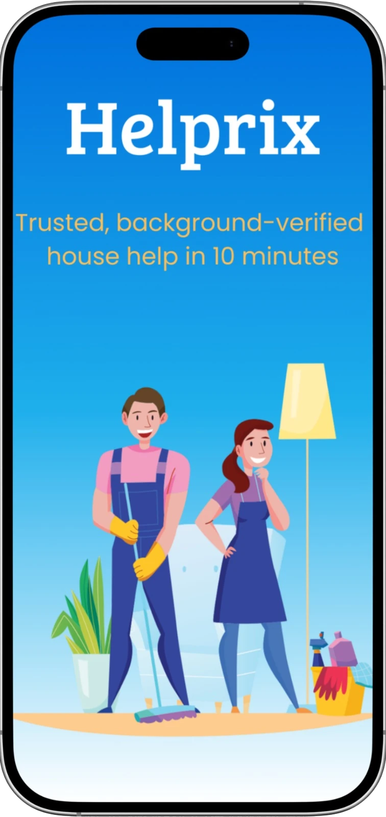 Helprix app on a phone